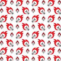 Fire bulb especial trendy multicolor repeating pattern illustration background design vector