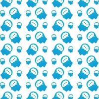 Smart talk weird trendy multicolor repeating pattern illustration background design vector