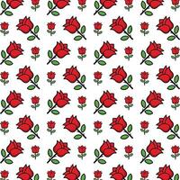 Rose flower especial trendy multicolor repeating pattern illustration background design vector