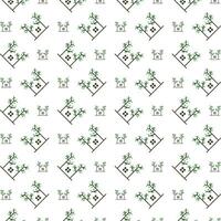 árbol casa extraño de moda multicolor repitiendo modelo ilustración antecedentes diseño vector