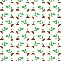 Plant growth famous trendy multicolor repeating pattern illustration design vector