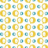 Nightchat especial trendy multicolor repeating pattern illustration background design vector