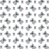 Coffee koala weird trendy multicolor repeating pattern illustration background design vector