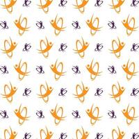 People glorious trendy multicolor repeating pattern illustration background design vector