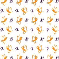 People glorious trendy multicolor repeating pattern illustration background design vector