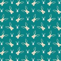 Rabbit head especial trendy multicolor repeating pattern illustration background design vector