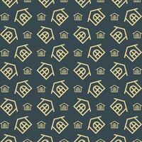 House famous trendy multicolor repeating pattern illustration design vector