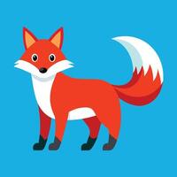 Red fox cartoon animal illustration vector