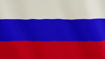 Russland Flagge winken Animation. voll Bildschirm. Symbol von das Land. 4k video