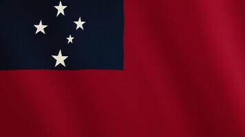 Samoa Flagge winken Animation. voll Bildschirm. Symbol von das Land. 4k video