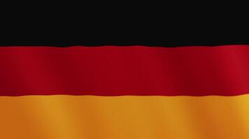 Deutschland Flagge winken Animation. voll Bildschirm. Symbol von das Land. 4k video