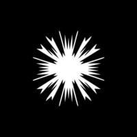 Explosion - Black and White Isolated Icon - illustration vector