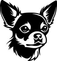 chihuahua, negro y blanco ilustración vector