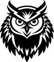 Owl, Black and White illustration vector