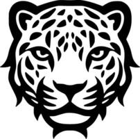 Leopard - Black and White Isolated Icon - illustration vector