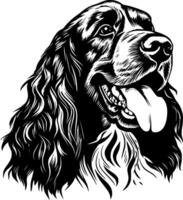 Cocker Spaniel, Minimalist and Simple Silhouette - illustration vector