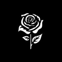 Rose, Black and White illustration vector