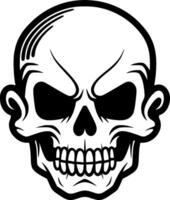 Skull, Minimalist and Simple Silhouette - illustration vector