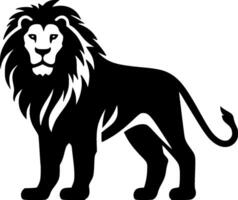 Lion, Black and White illustration vector