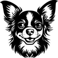 Chihuahua, Black and White illustration vector