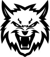 lobo - minimalista y plano logo - ilustración vector