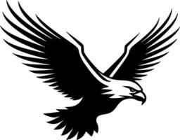 águila - negro y blanco aislado icono - ilustración vector