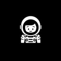 astronauta, negro y blanco ilustración vector