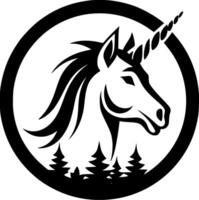 unicornio - minimalista y plano logo - ilustración vector