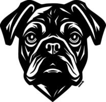 Pug, Minimalist and Simple Silhouette - illustration vector