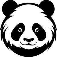 Panda - Black and White Isolated Icon - illustration vector