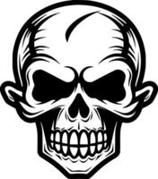 Skull, Black and White illustration vector