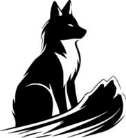 Fox, Minimalist and Simple Silhouette - illustration vector