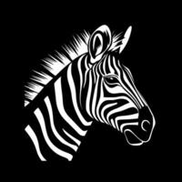 Zebra, Black and White illustration vector
