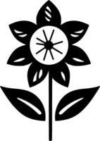 flor, negro y blanco ilustración vector