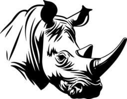 rinoceronte - minimalista y plano logo - ilustración vector