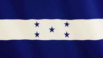 Honduras Flagge winken Animation. voll Bildschirm. Symbol von das Land. 4k video