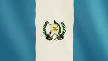 Guatemala flag waving animation. Full Screen. Symbol of the country. 4K video