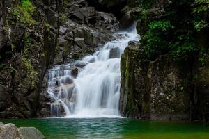 Waterfalls amidst the rocks and trees are beautiful and refreshing.Pliw waterfall Chanthaburi Thailand, photo