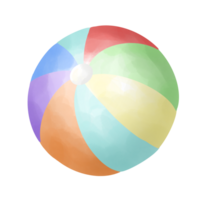 Watercolor Beach ball icon inflatable sea and summer png