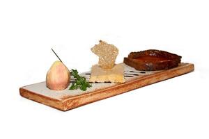 Foie Gras terrine, classic of French cuisine photo