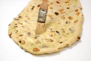 delicious artisan breads on plate photo