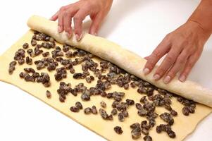 delicious artisan breads on plate photo