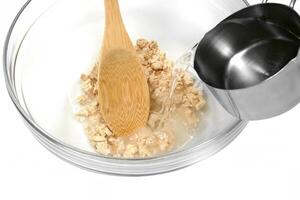 step by step of home-made artisan bread fillings photo