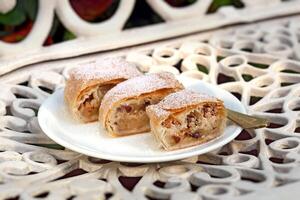 Apple strudel, classic in Italian version photo