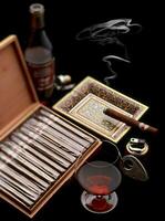 Cuban cigars, considered the best in the hierarchy of smoking and the pleasure of smoking. photo