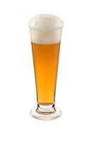 glasses of cold beer on white background photo