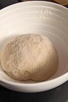 step by step of homemade bread with your hands photo