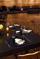 sophisticated wedding party in shades of yellow and black photo