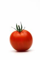 Cherry tomatoes on white background photo