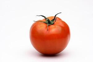 Carmen type tomatoes on white background photo